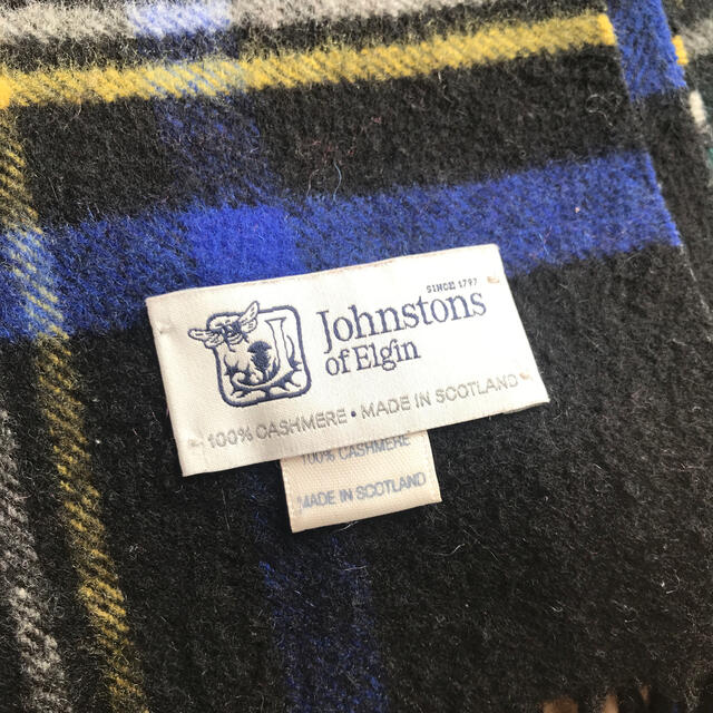 Johnstons ジョンストンズ カシミヤストール ブラックスチュワート Johnstons ジョンストンズ カシミヤストール ブラックスチュワート