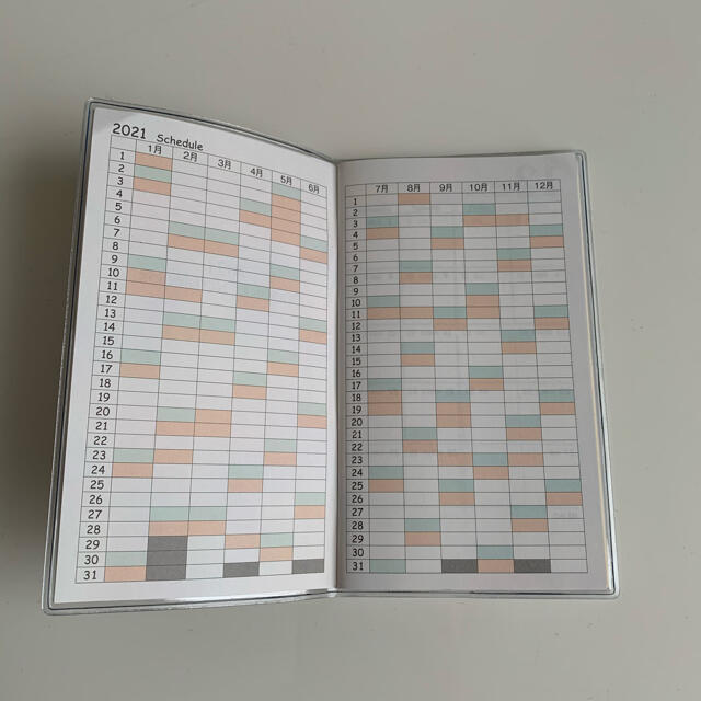 手帳　スケジュール帳2021年 インテリア/住まい/日用品の文房具(カレンダー/スケジュール)の商品写真