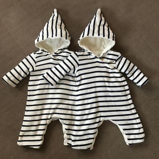 プチバトー(PETIT BATEAU)のプチバトー カバーオールセット(カバーオール)