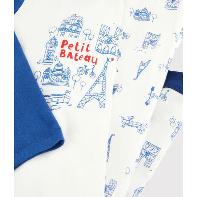 PETIT BATEAU(プチバトー)の新品未使用  プチバトー  長袖  パジャマ  4ans キッズ/ベビー/マタニティのキッズ服男の子用(90cm~)(パジャマ)の商品写真