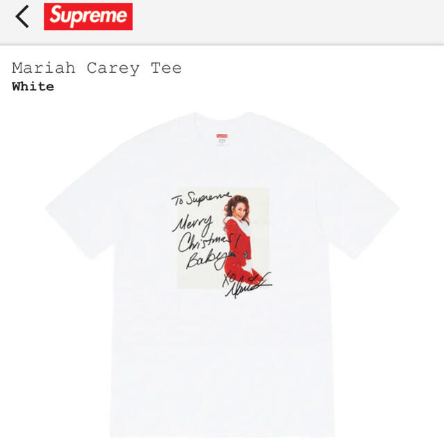 supreme Mariah Carey Tee Lサイズ　白　送料込みTシャツ/カットソー(半袖/袖なし)