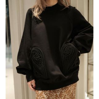 マメ(mame)のmame   OVERSIZED EMBROIDERED SWEATSHIRT (トレーナー/スウェット)