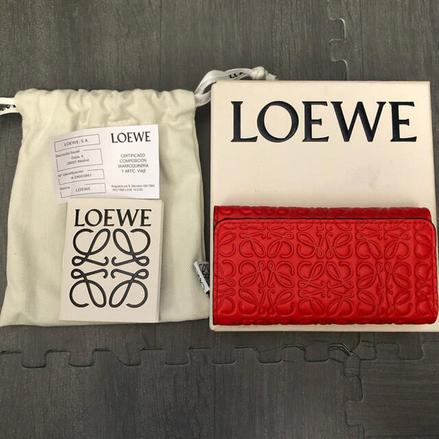 ロエベ キーケース LOEWE 6連 アナグラム プライマリーレッド