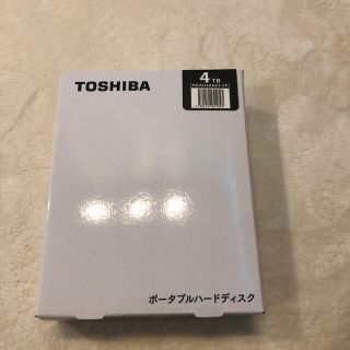 トウシバ(東芝)のTOSHIBA 外付けHDD ポータブルハードディスク 4TB ブラック(PCパーツ)