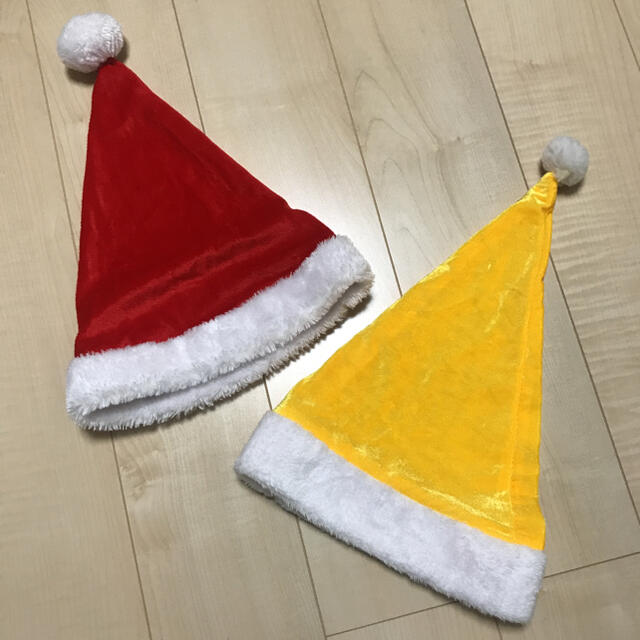 美品 クリスマス サンタさん 帽子 2点セット赤 黄色の通販 By Shop ラクマ