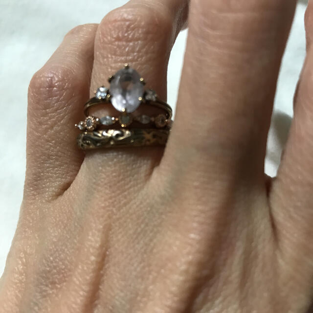 NOJESS - ノジェス 5K 刻印あり ローズクオーツ リングの通販 by