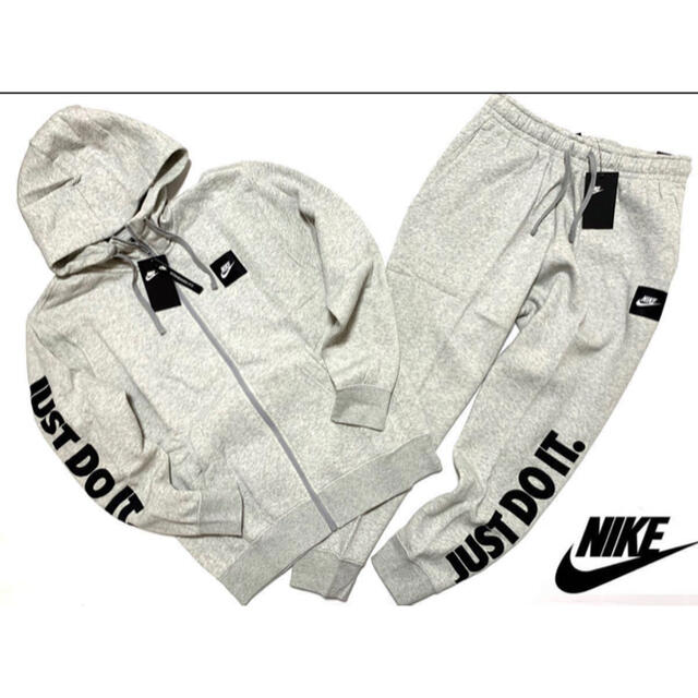 ナイキ スエット上下 NIKE just do it セットアップ グレー | フリマアプリ ラクマ