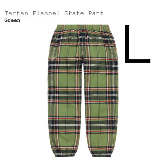 【L】 Supreme Tartan Flannel Skate Pantパンツ