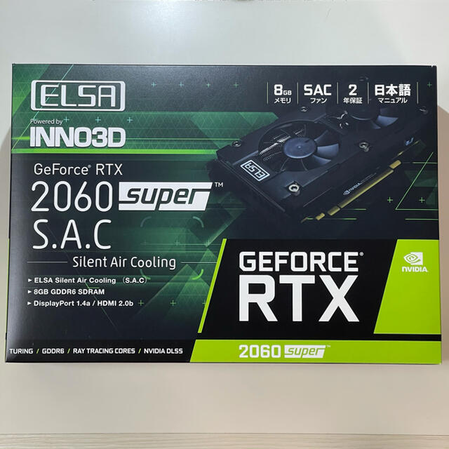 GDDR6メモリ容量新品未開封 ELSA GeForce RTX 2060 Super S.A.C