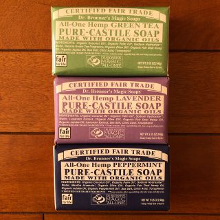 ドクターブロナー(Dr.Bronner)のドクターブロナー マジックソープバー 3個セット(ボディソープ/石鹸)