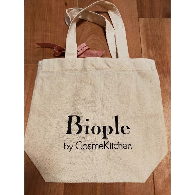 Cosme Kitchen(コスメキッチン)のBiople Cosmekitchen エコバッグ コスメキッチン リボン レディースのバッグ(ショップ袋)の商品写真