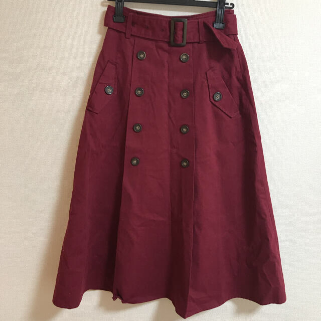 専用 ワインレッドのロングスカート&リバーシブルジャケット
