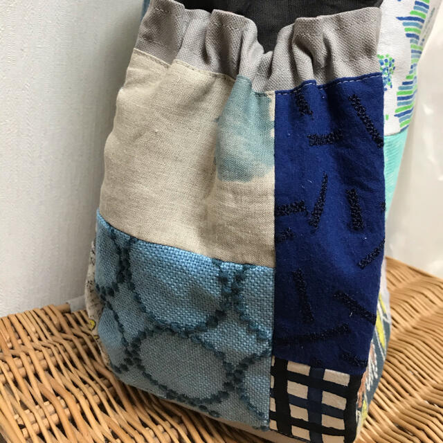 ミナペルホネン＊パッチギャザポケバッグ✂️ハンドメイド