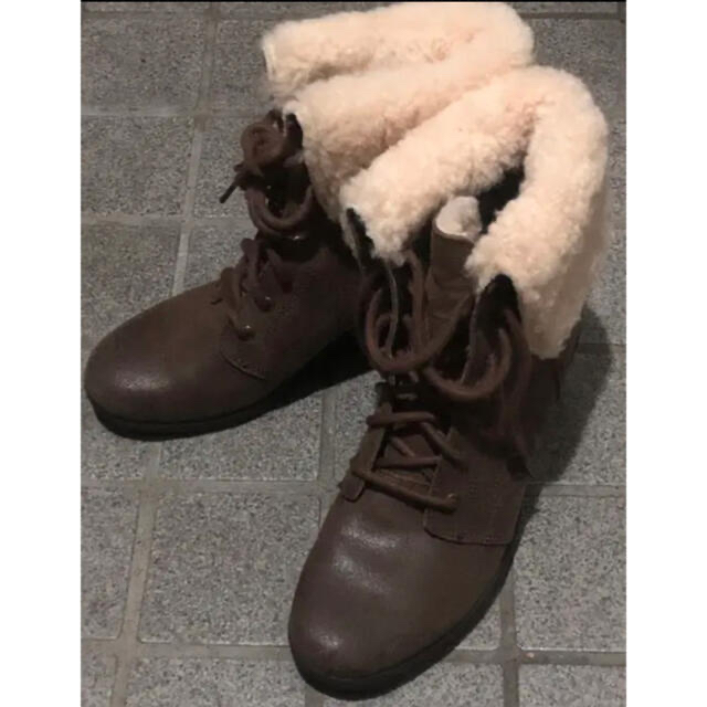 UGG アグ ボア 折返し ウェッジヒール ショート ブーツ 値下げ