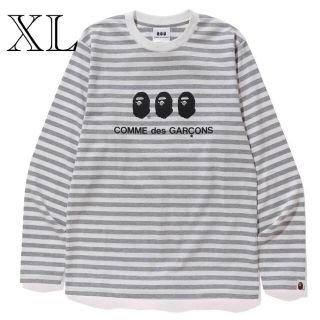 アベイシングエイプ(A BATHING APE)の【XL】CDG OSAKA X BAPE L/S TEE エイプ　日本製　限定(Tシャツ/カットソー(七分/長袖))