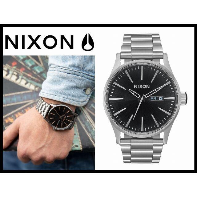 定価3.6万 新品 ニクソン A356-2348 セントリー 黒文字盤 腕時計