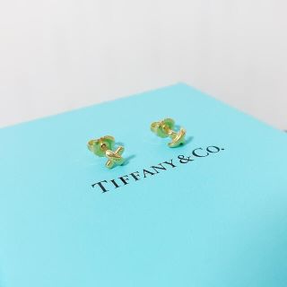 ティファニー(Tiffany & Co.)のK18YG クロスピアス(ピアス)