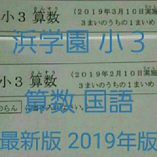 浜学園　小３　最新版　2019年　国語　算数　フルセット　公開学力テスト(印刷物)