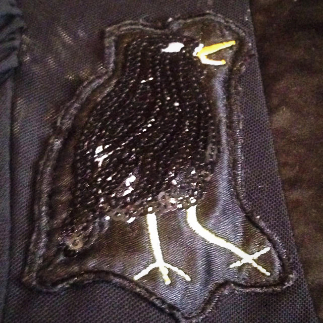 異素材ブルゾン  スパンコール刺繍つき レディースのジャケット/アウター(ブルゾン)の商品写真