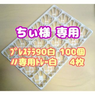 【専用システムトレー：白】4枚セット!スリット鉢 プレステラ90用 他 多肉植物(プランター)