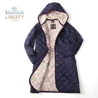 ラベンハム(LAVENHAM)のLAVENHAM×LIBERTY　フローラルペーズリー◎キルティングコート(ロングコート)