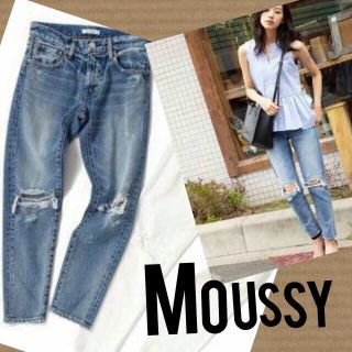 マウジー(moussy)のchy様moussyクラッシュデニム(デニム/ジーンズ)