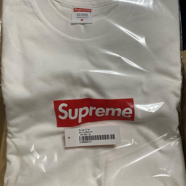 supreme box logo l/s tee Mサイズ