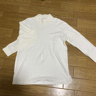 ユニクロ(UNIQLO)のユニクロ　ハイネックシャツ　タートルネック　白　ホワイト(Tシャツ/カットソー(七分/長袖))