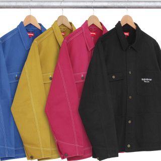 シュプリーム(Supreme)の激安 SUPREME Denim Chore Coat 黄色M シュプリーム(Gジャン/デニムジャケット)