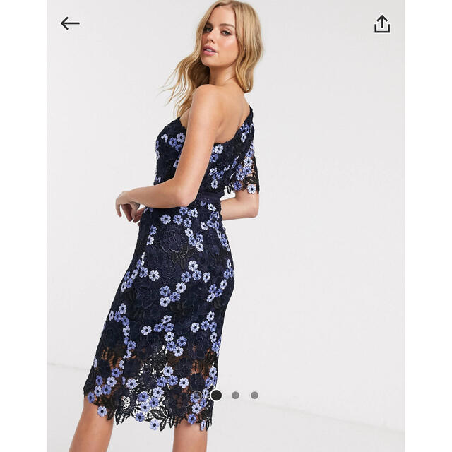 asos(エイソス)のChiChi ワンショルダーレース ワンピース レディースのワンピース(ひざ丈ワンピース)の商品写真