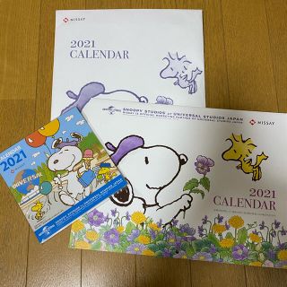 スヌーピー(SNOOPY)のスヌーピーカレンダー卓上、壁掛けセット　ニッセイ(カレンダー/スケジュール)