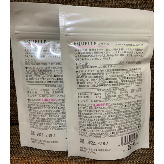 大塚製薬 EQUELLE エクエル パウチ 2袋セット