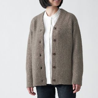 ムジルシリョウヒン(MUJI (無印良品))の（新品）無印良品ヤク入りウールダブルフェイスジャケット／Ｍ～Ｌダークモカブラウン(ノーカラージャケット)