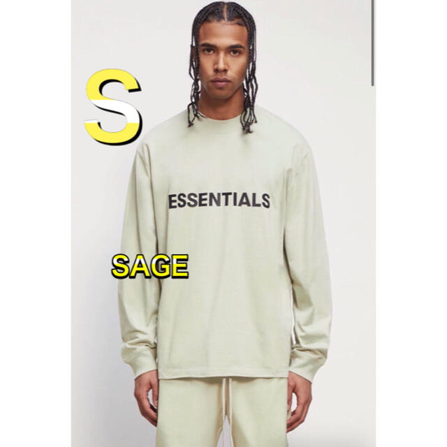 FOG Essentials エッセンシャルズ ロンＴ　SAGE グリーン Sジャスティン