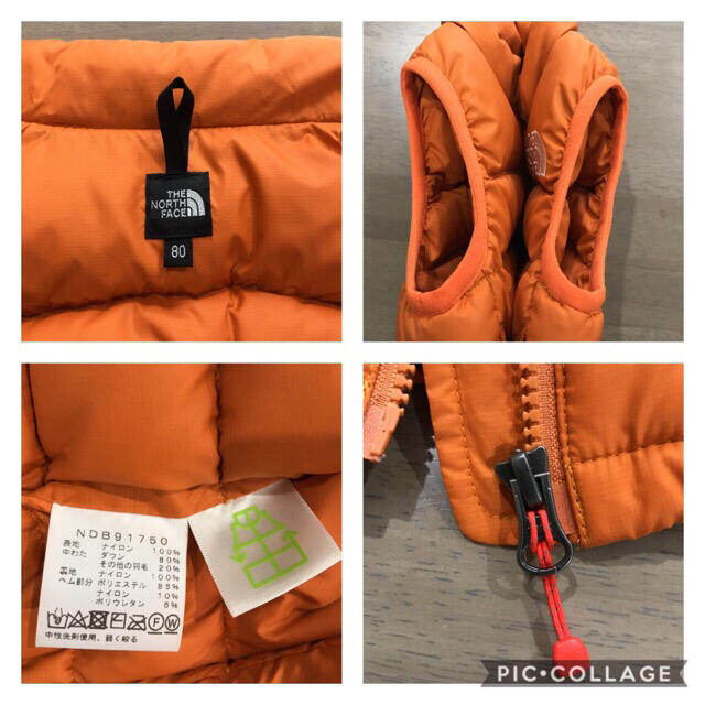 THE NORTH FACE(ザノースフェイス)のm様 美品☆ノースフェイス ダウンベスト 80 キッズ/ベビー/マタニティのベビー服(~85cm)(ジャケット/コート)の商品写真