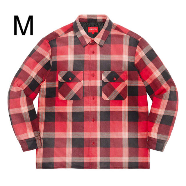 Supreme Quilted Flannel Shirt red M