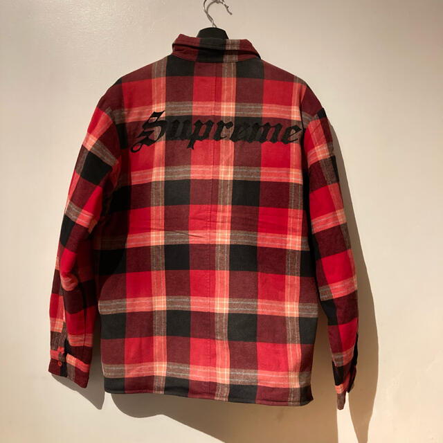 Supreme Quilted Flannel Shirt Red M