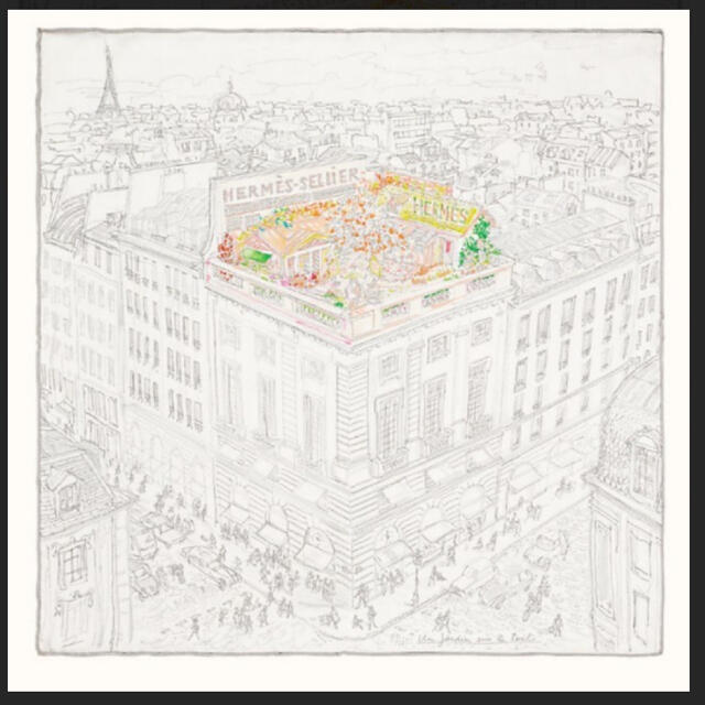 エルメス Hermes 屋根の上の庭 ガヴロッシュ 45 - バンダナ/スカーフ