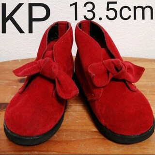 KP - KP☆13.5cm 女の子 赤 ベロア おしゃれ靴