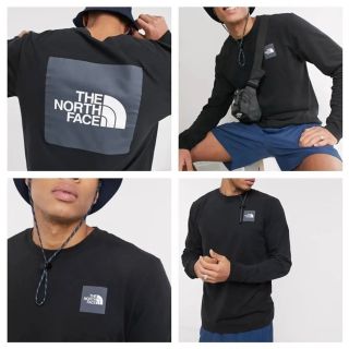 ザノースフェイス(THE NORTH FACE)のノースフェイス メンズ レッド ボックス ロングスリーブ Tシャツ(Tシャツ/カットソー(七分/長袖))