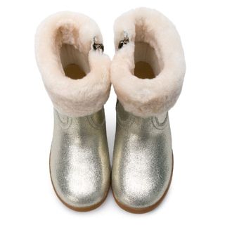 アグ(UGG)の新品◇UGG◆アグ◆ムートンブーツ◆ゴールド◆キッズ靴◆トドラー◆ファー◆モコ(ブーツ)