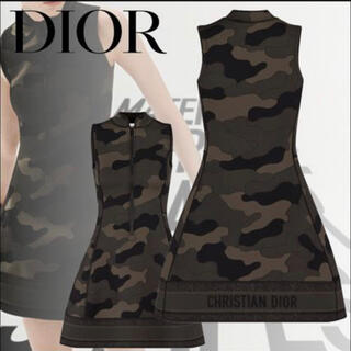 クリスチャンディオール(Christian Dior)のDior 20AW 迷彩ジップドレス(ミニワンピース)