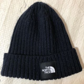 ザノースフェイス(THE NORTH FACE)のノースフェイス　ネイビー　ニット帽　中古(ニット帽/ビーニー)