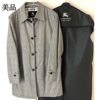 バーバリーブラックレーベル(BURBERRY BLACK LABEL)の【美品】バーバリー ブラックレーベル ステンカラーコート(ステンカラーコート)