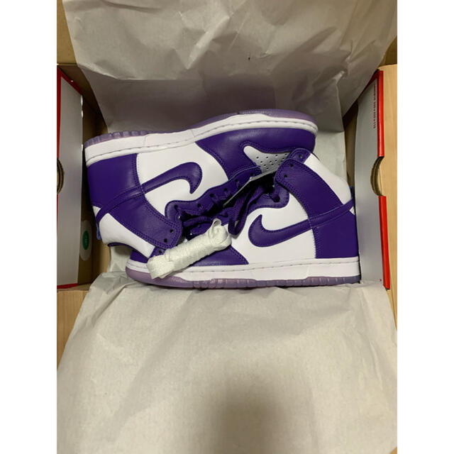 靴/シューズNIKE DUNK HIGH WMNS VARSITY PURPLE 26cm