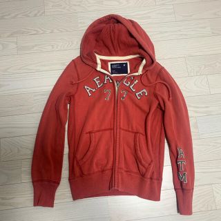 アメリカンイーグル(American Eagle)のアメリカンイーグルLサイズ赤レッドパーカー美品(パーカー)