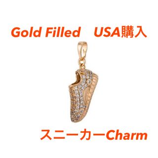 【新品】18k gold filled スニーカーチャーム★ゴールドフィルド(チャーム)