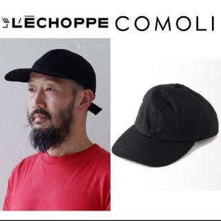 コモリ(COMOLI)のレショップ　LE　 6 PANEL CAP　ブラック(キャップ)