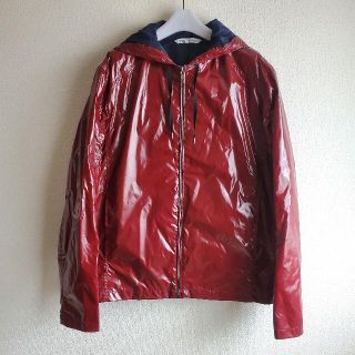 ザラ(ZARA)のザラ ZARA コーティング ジャケット パーカー ボルドー 42 L メンズ(マウンテンパーカー)