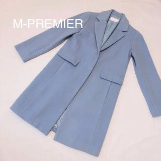 エムプルミエ(M-premier)の★メリー様専用★M-PREMIER★カシミヤ混 チェスターコート 水色 美品(チェスターコート)